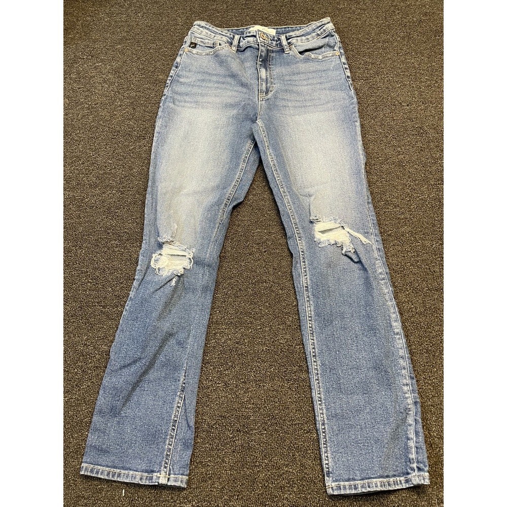 KanCan Sadie Jeans Womens 11/29 Blue Denim High Rise Distressed Straight Leg
